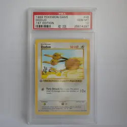 Pokemon TCG PSA 10 Doduo Base Set 1st Edition 48/102 - Image 1