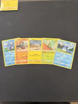 Pokemon Asako Ito Crochet Card Lot x5 Poliwag Gible Tynamo Marill Metapod - Image 1
