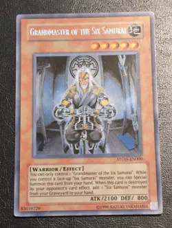 Yu-Gi-Oh! SECRET RARE CARD GRANDMASTER OF THE SIX SAMURAI STON-EN000 NM/VLP - Image 1