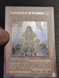 Yu-Gi-Oh! SECRET RARE CARD GRANDMASTER OF THE SIX SAMURAI STON-EN000 NM/VLP - Image 2
