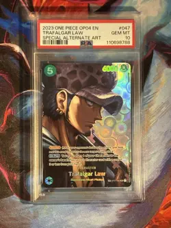 One Piece Trafalgar Law OP01-047 Special Alternate Art English PSA 10 Gem Mint - Image 1