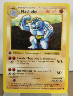 Pokemon Cards Machoke 34/102 1st Edition Base Set Shadowless Card 34/102 - Image 1
