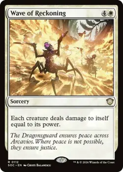 x1 Wave of Reckoning R MTG Commander: Secrets of Strixhaven M/NM, English - Image 1