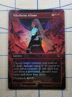 MTG Final Fantasy English Nibelheim Aflame Borderless 0339 Foil - Image 1