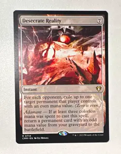 Magic The Gathering Desecrate Reality Commander Masters Regular Eng Rare #714 - Image 1