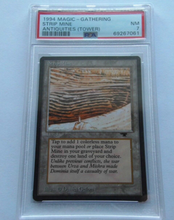 x1 Strip Mine Tower 1994 Magic The Gathering MTG Antiquities PSA 7 Near Mint - Image 2