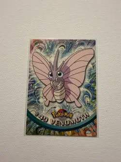 Venomoth #49- Pokemon Topps TV Animation Card (Red Label) - Image 1