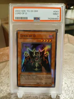 2002 Yugioh Lord of D. PSA 9 Unlimited SDK-041 Mint (Case Scuffs) - Image 1
