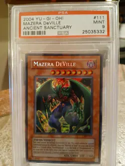 2004 Yugioh Mazera Deville PSA 9 Ancient Sanctuary (Old PSA Label) - Image 1