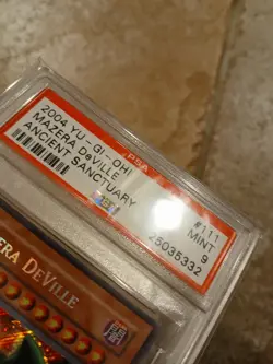 2004 Yugioh Mazera Deville PSA 9 Ancient Sanctuary (Old PSA Label) - Image 3