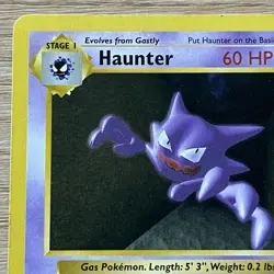 Shadowless Haunter Pokemon TCG 029/102 Uncommon Base Set Regular 1999 English - Image 2