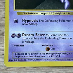 Shadowless Haunter Pokemon TCG 029/102 Uncommon Base Set Regular 1999 English - Image 5