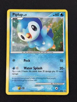 Pokemon TCG Vintage Diamond and Pearl Piplup DP03 Promo Holo (MP/HP) - Image 1