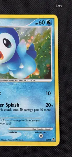 Pokemon TCG Vintage Diamond and Pearl Piplup DP03 Promo Holo (MP/HP) - Image 4