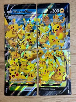 Pikachu V-Union [Set of 4] SWSH: Sword & Shield Promo Cards Holo Pokemon TCG - Image 1