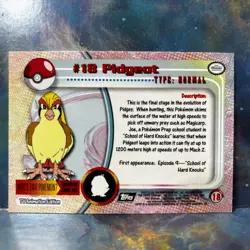 Pidgeot #18 Pokemon Topps TV Animation Card - Image 2
