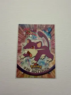 Rattata #19- Pokemon Topps TV Animation Card (Red Label) - Image 1