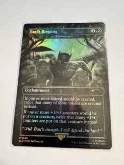 Magic the Gathering MTG NM Bast's Blessing Primal Vigor Marvel Secret Lair 1749 - Image 1