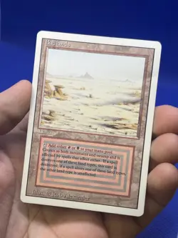 VTG Magic the Gathering Revised Edition Badlands Dual Land Reserved List DMG - Image 2