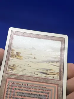 VTG Magic the Gathering Revised Edition Badlands Dual Land Reserved List DMG - Image 3