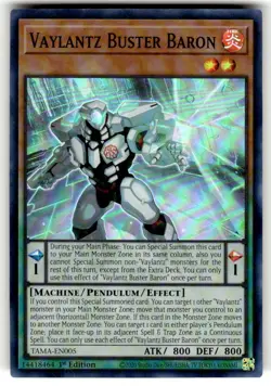 Yugioh Vaylantz Buster Baron TAMA-EN005 Super Rare 1st Edition NM - Image 1