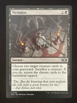 1x MTG Victimize - Commander: Tarkir: Dragonstorm (TDC) #198 - Magic - Image 1