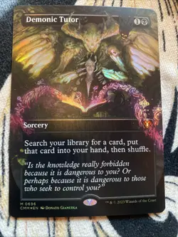 Demonic Tutor (Borderless) Commander Masters Foil - Image 1