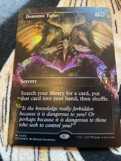 Demonic Tutor (Borderless) Commander Masters Foil - Image 2