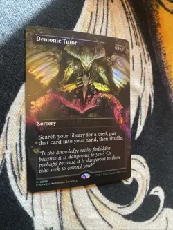 Demonic Tutor (Borderless) Commander Masters Foil - Image 4
