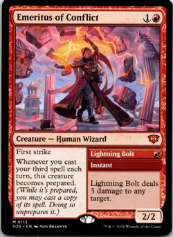 Emeritus of Conflict 113 Mythic Secrets of Strixhaven Magic: The Gathering NM - Image 1