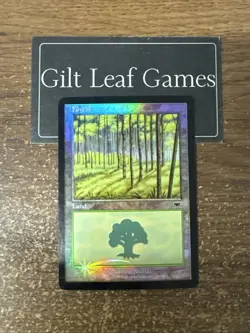 MTG *1 Foil Forest Basic Land 350/350* (MP) Onslaught Magic the Gathering - Image 1