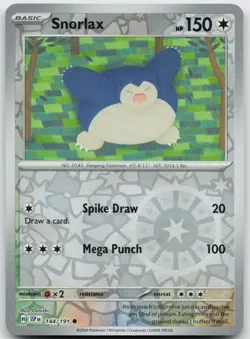 Snorlax 144/191 Reverse Holo Pokemon Surging Sparks - NM - Image 1
