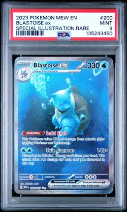 Blastoise ex #200 🌊 151 PSA 9 Special Illustration Scarlet & Violet Pokemon TCG - Image 1