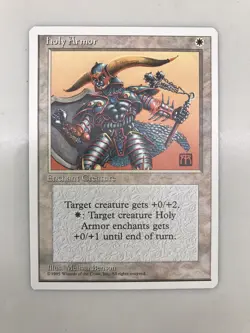 Holy Armor MTG Magic the Gathering Card NM Near Mint Fourth 4th Edition - Image 1