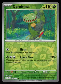 Carnivine 7/142 Common Stellar Crown Pokemon Reverse Holo Near Mint - Image 1
