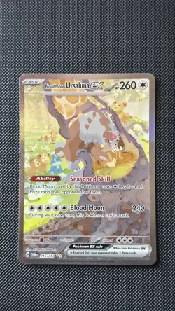 Pokemon TCG Bloodmoon Ursaluna EX 216/167 Twilight Masquerade SIR - Image 1