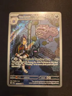 Pokemon Team Rocket's Weezing Illustration Rare Full Art Holo 130 HP 199/182 - Image 1