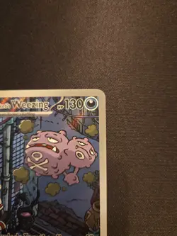 Pokemon Team Rocket's Weezing Illustration Rare Full Art Holo 130 HP 199/182 - Image 3