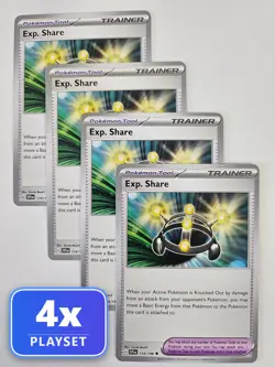 4x Exp. Share 174/198 SVI Scarlet & Violet Pokemon Playset Uncommon NM 2023 - Image 1