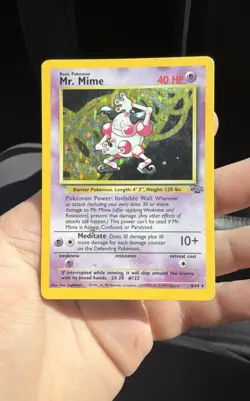 Pokemon TCG Mr. Mime Jungle 6/64 Holo Unlimited Holo Rare - Image 1