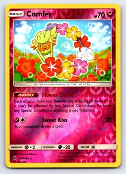 Comfey 93/145 Holo Rare Guardians Rising Pokemon Reverse Holo NM/M - Image 1