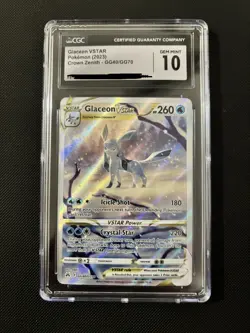 CGC 10 Glaceon VSTAR GG40/GG70 Crown Zenith Galarian Gallery Holo 2023 - Image 1
