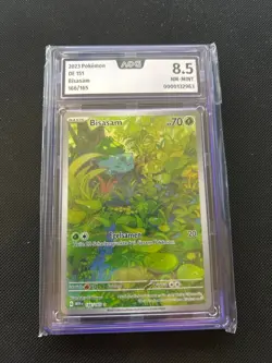 Pokemon Bisasam 166/165 Illustration Rare AOG 8.5 NM-MINT Pokemon 151 - Image 1