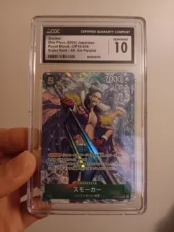 Bandai Smoker OP10-030 Royal Blood One Piece CCG Super Rare Foil Alt Art CGC 10 - Image 1