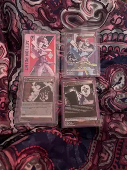 Hunter x Hunter - Union Arena Card Set- Hisoka Action Point(Non Foil)/Sr/R Foil - Image 1