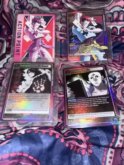 Hunter x Hunter - Union Arena Card Set- Hisoka Action Point(Non Foil)/Sr/R Foil - Image 2