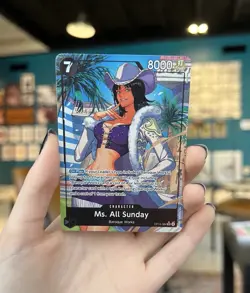 Bandai One Piece Card Game Ms. All Sunday OP14-084 SR Alt Art Holo English - Image 1