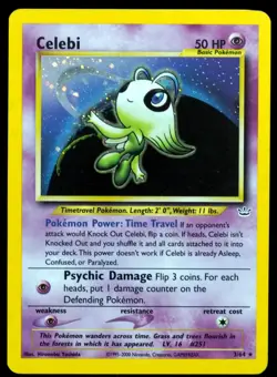 Celebi #3/64 LP Neo Revelation Pokemon Card - Image 1