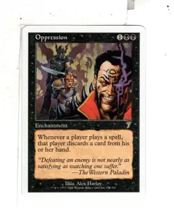 MTG SkeenAB Oppression from 7th Edition. NM. - Image 1