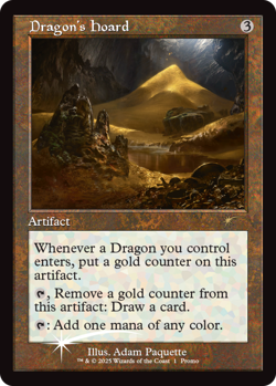 1x Dragon's Hoard - Foil - Retro Frame - WPN & Gateway Promos MTG - Unique & Mis - Image 1